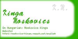kinga moskovics business card
